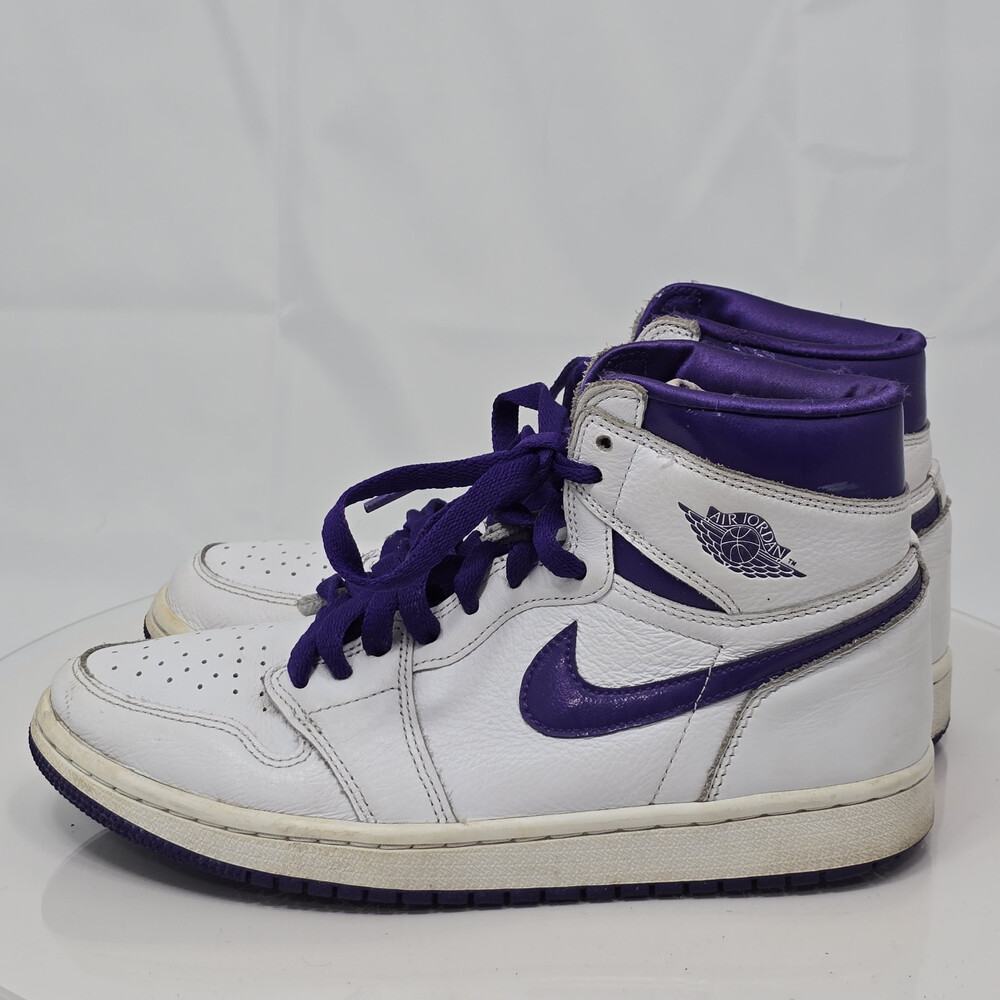 NIke Air Jordan 1 High OG Retro Court Purple Women 8 Satin/Leather CD0461-151